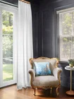 Faux Wood Blinds in Living Room