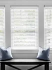 Faux Wood Blinds in Mudroom