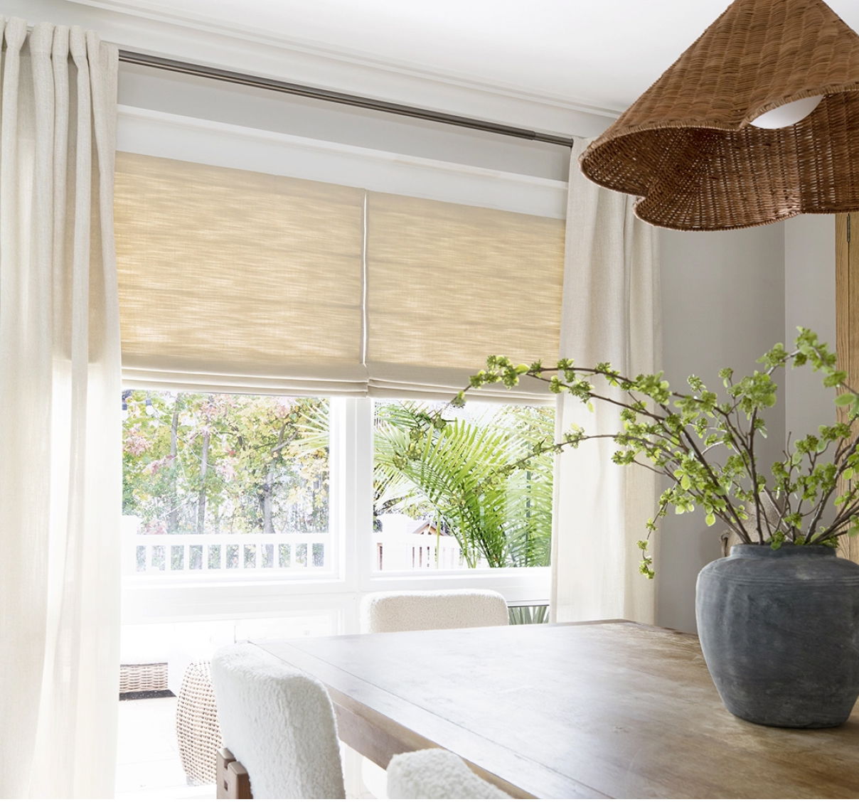 Light Color Shades on Large Window