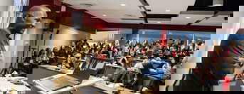Giving a Seminar With Audience at Annual Conference