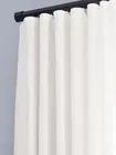 Linen Cotton Weave Blackout Drapery <br>White Linen Cotton Weave Blackout Drapery <br>White