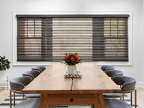 Wood Blinds in Dining Room