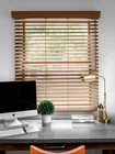 Wood Blinds in Home Office