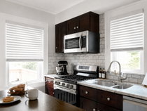 Wood Blinds in Kitchen
