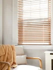 Wood Blinds in Living Room