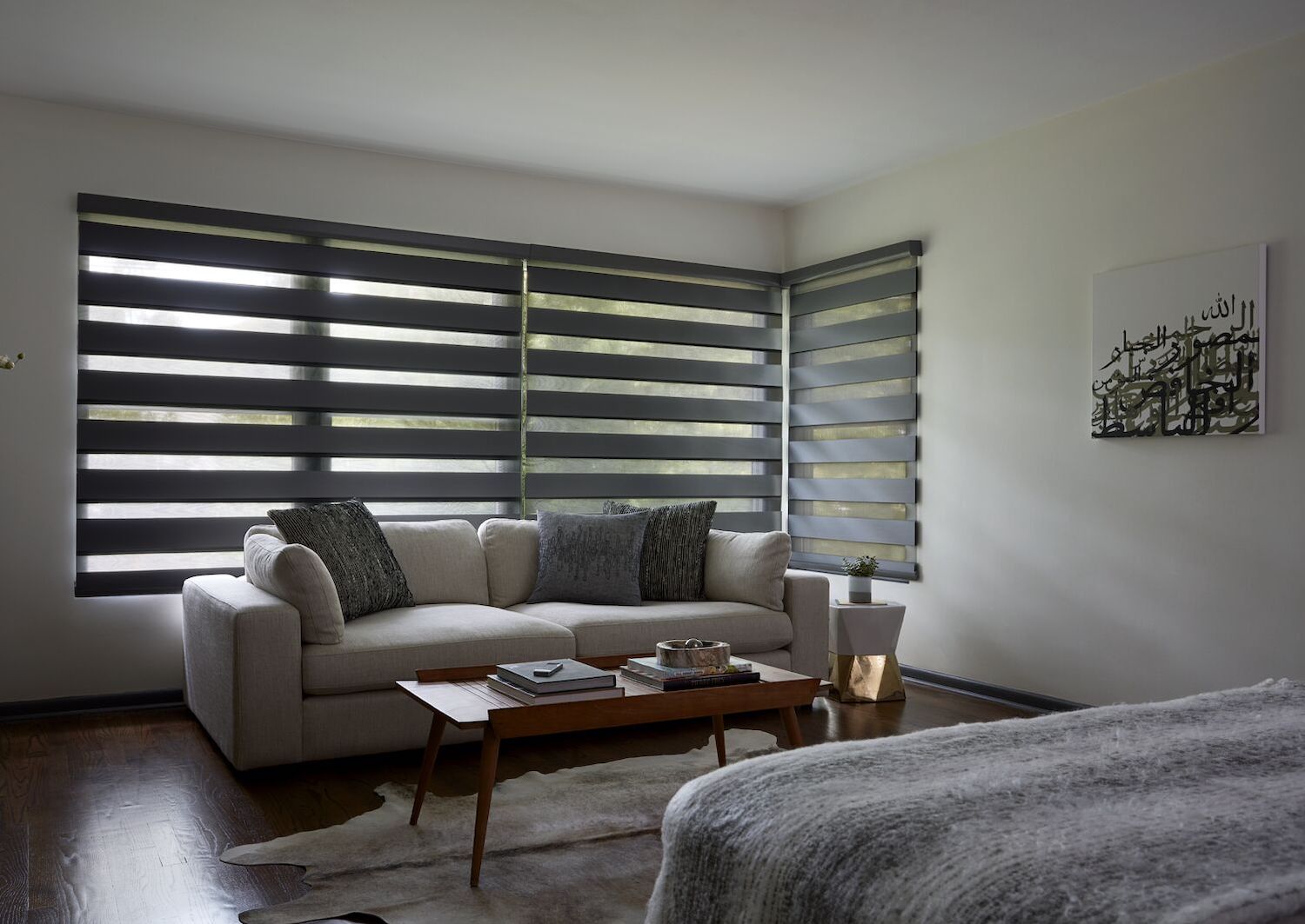 Room-darkening shades Room-darkening shades