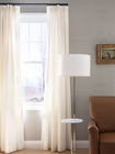 Sheer Drapery in a Living Room with Sofa