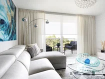 Solar Shades in Living Room