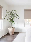 Woven Wood Shades in Bedroom